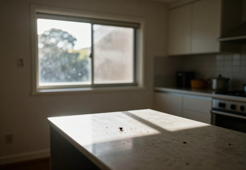 Cockroaches in a Woronora kitchen before pest control